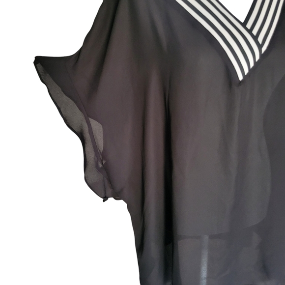 Como Black Sheer Top - Picture 4 of 6